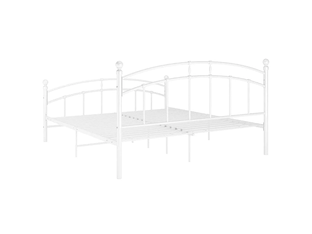 Cama em metal 180x200 cm branco PT994651