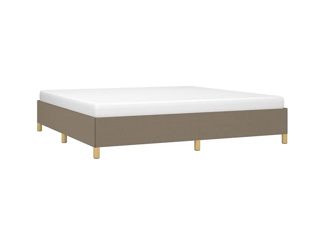 Cama 200x200 cm de tela gris taupe ES68520