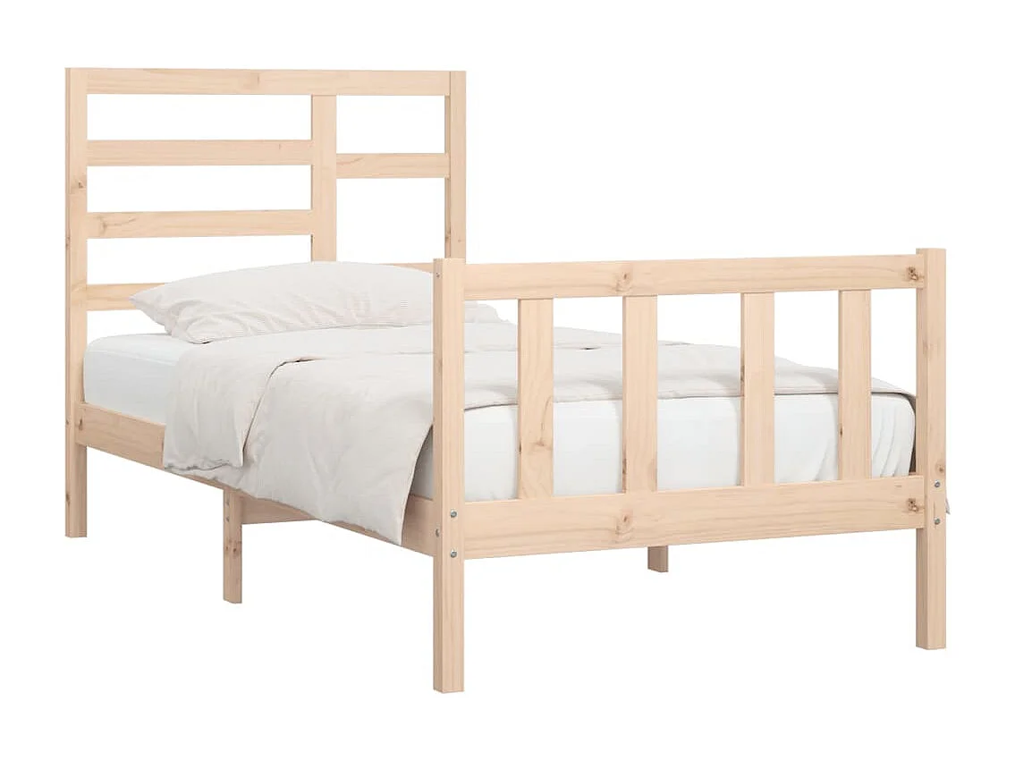 Lit-100x200 cm Bois de pin massif EGGB36699