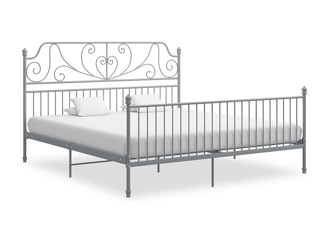 Bedframe metaal grijs 200x200 cm NL77317