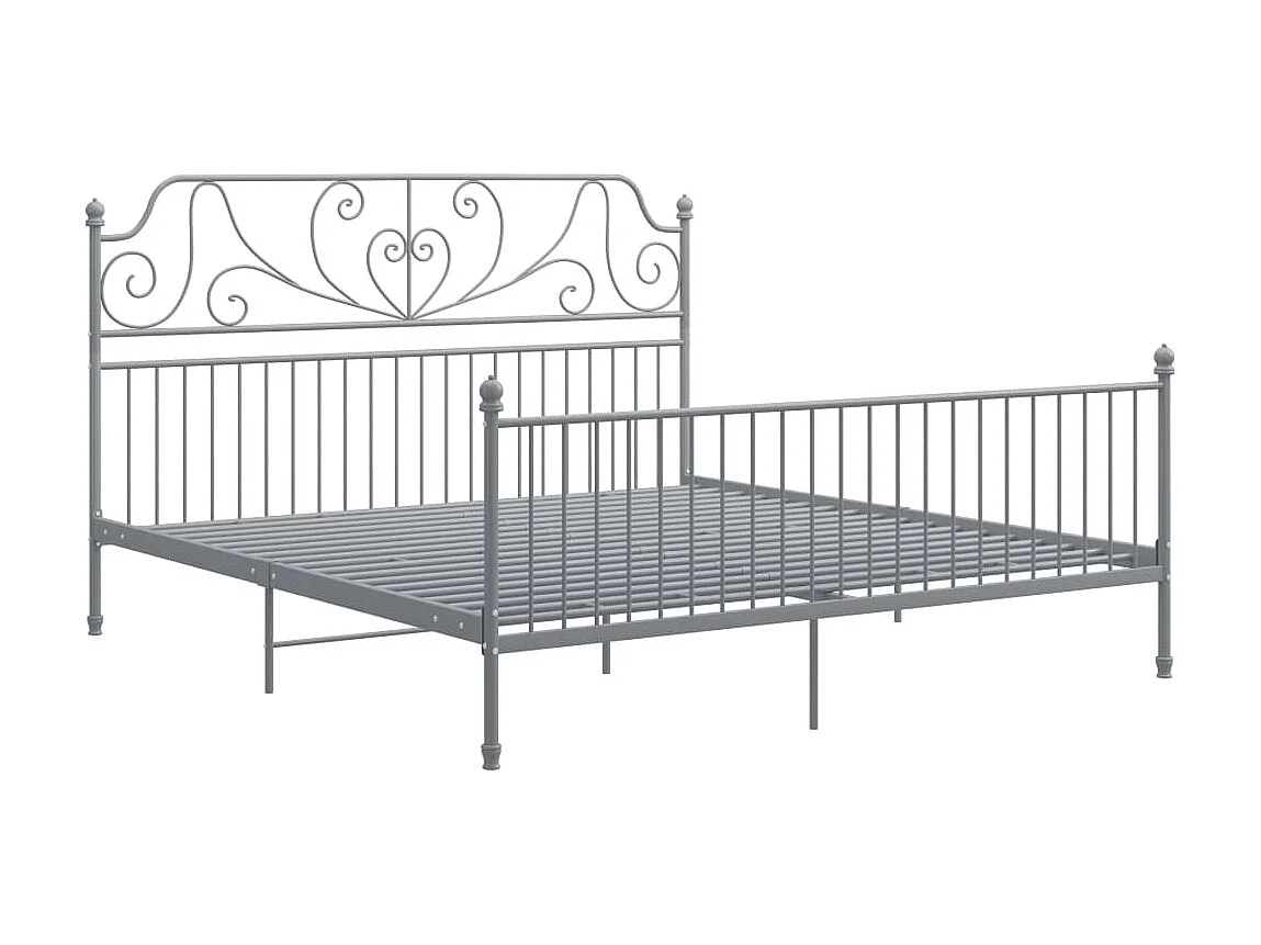 Lit-200x200 cm Gris Métal EGGB16822