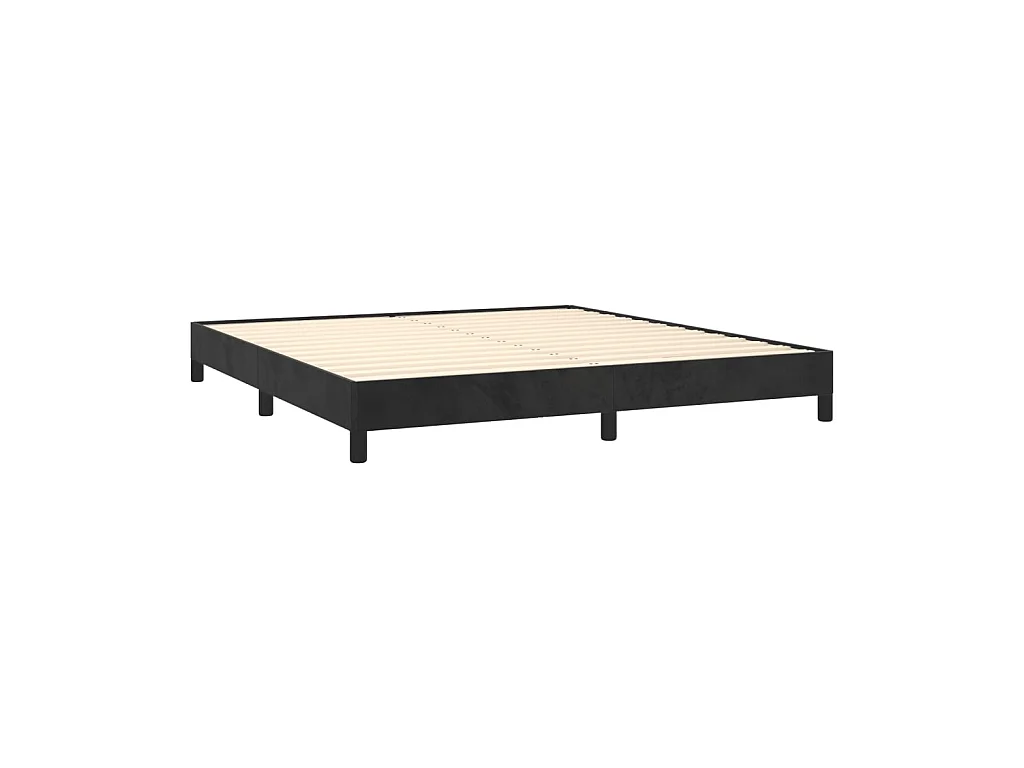 Cama 180x200 cm de terciopelo gris claro ES78428