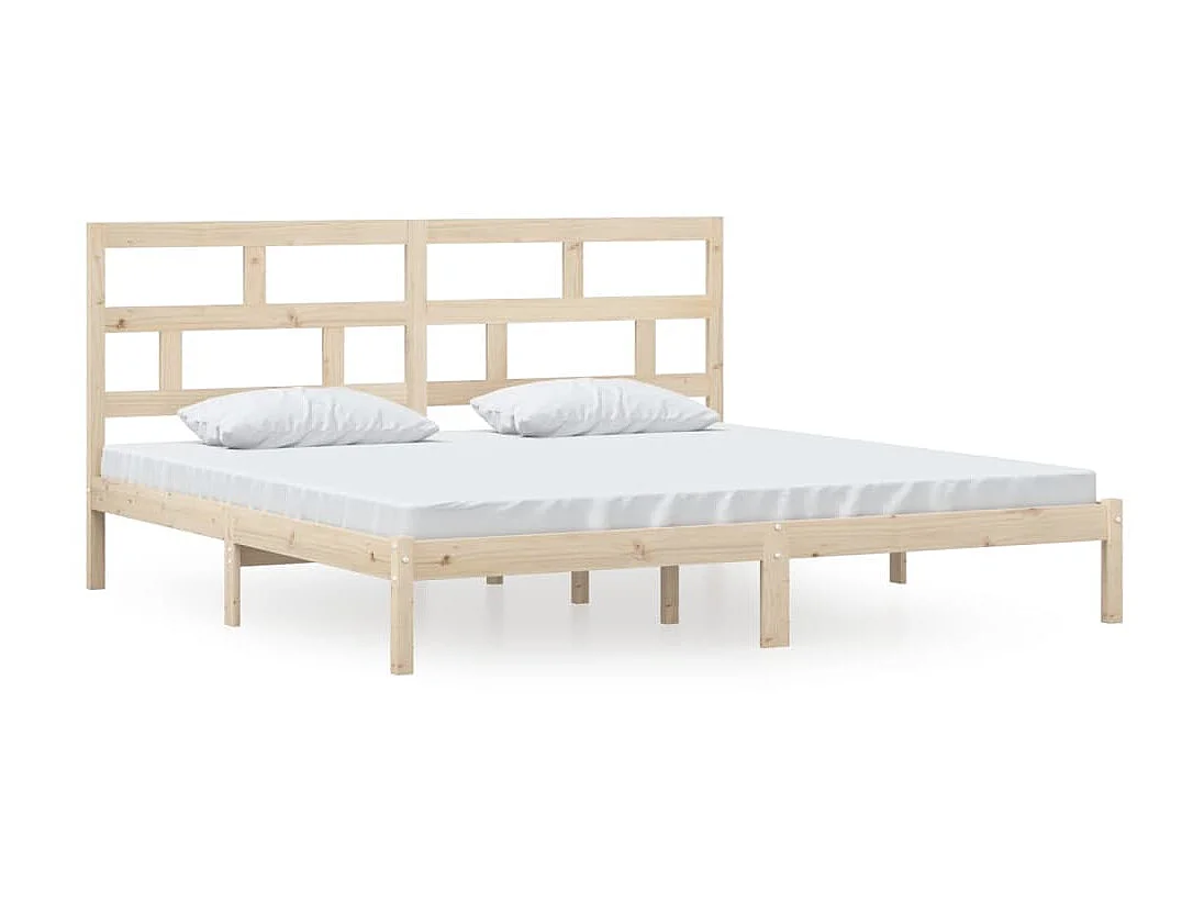 Lit-200x200 cm Bois de pin massif EGGB18976