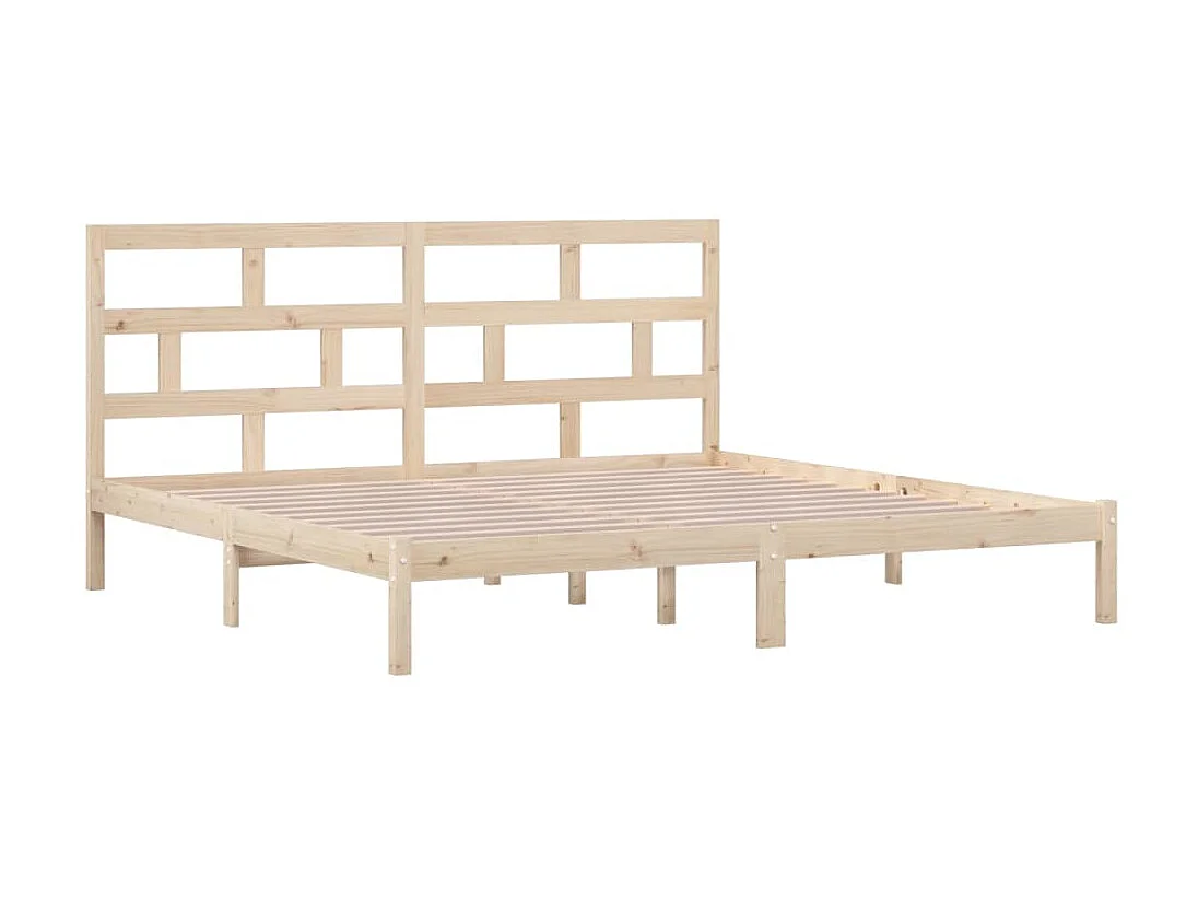 Lit-200x200 cm Bois de pin massif EGGB18976