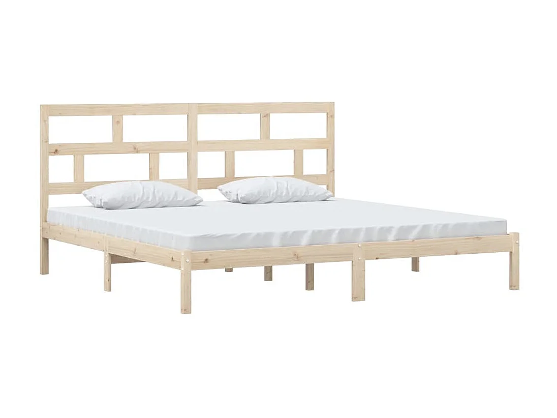 Lit-200x200 cm Bois de pin massif EGGB18976