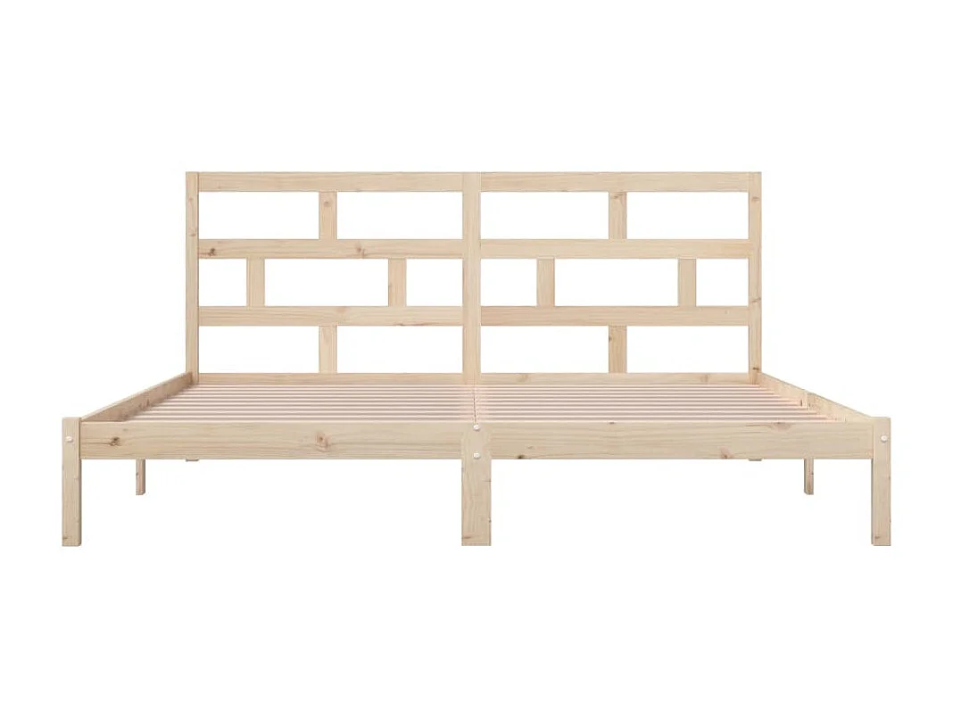 Lit-200x200 cm Bois de pin massif EGGB18976