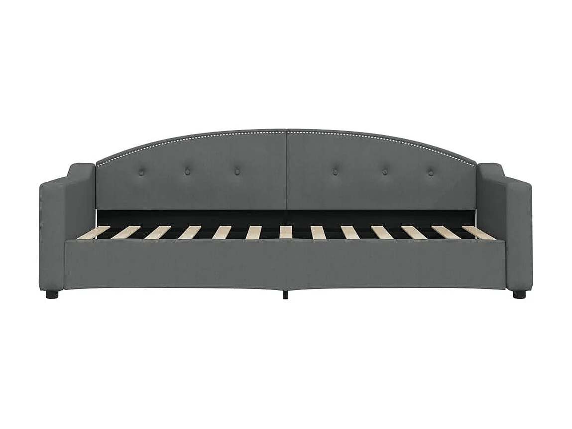 Sofá-cama 80x200 cm tecido cinzento-escuro PT728476