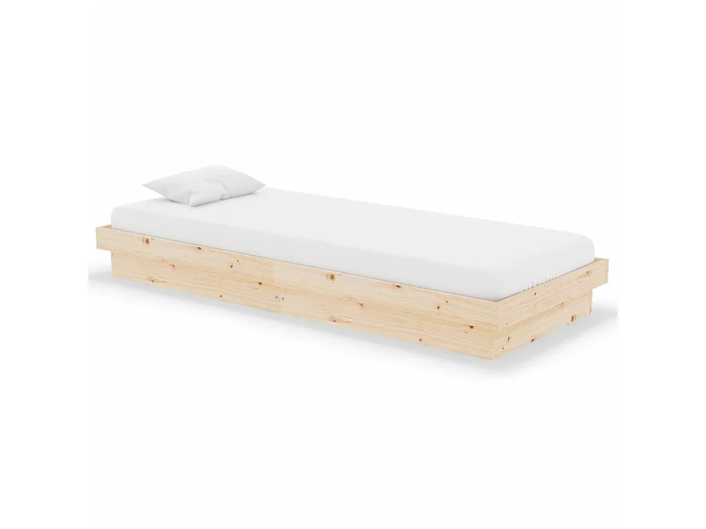 Lit-75x190 cm bois massif petit simple EGGB35452