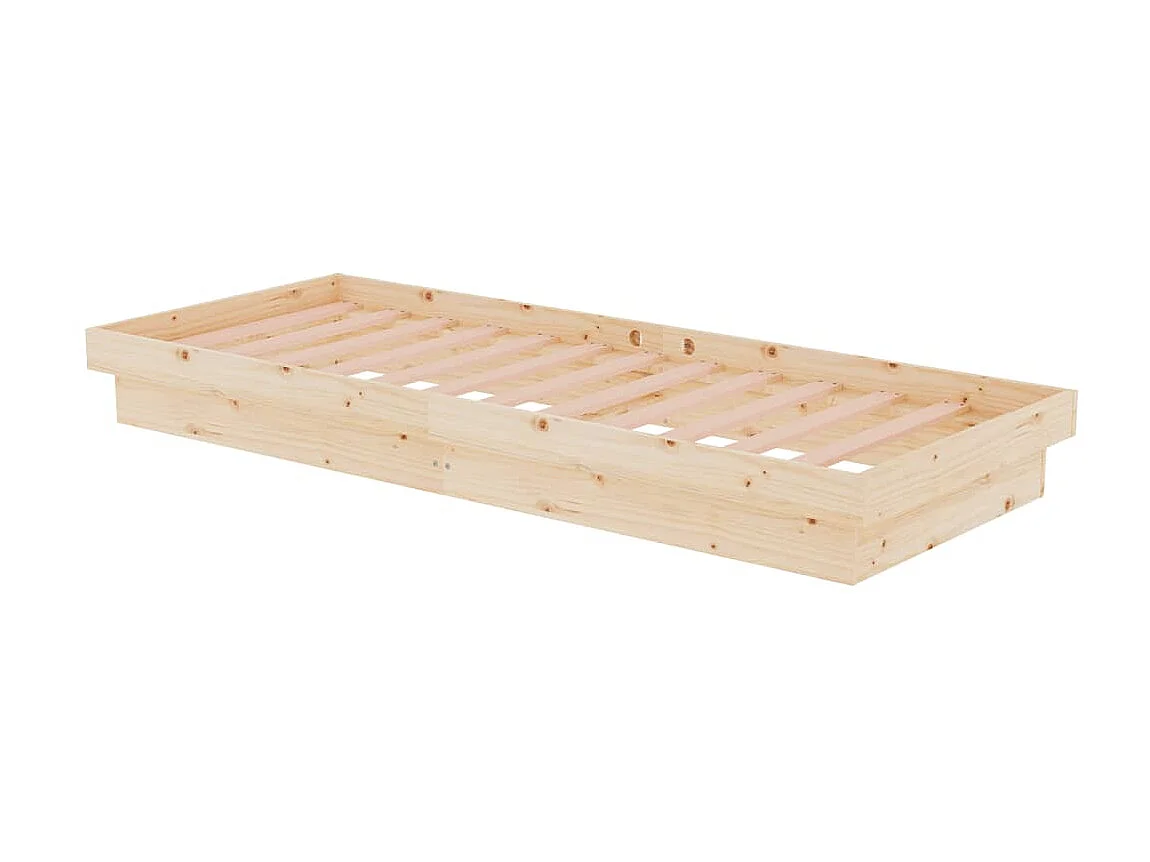 Lit-75x190 cm bois massif petit simple EGGB35452