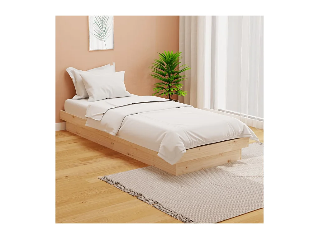 Lit-75x190 cm bois massif petit simple EGGB35452