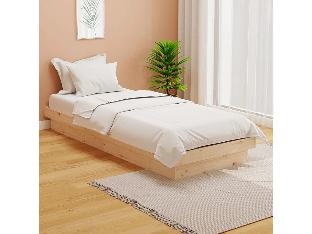 Lit-75x190 cm bois massif petit simple EGGB35452