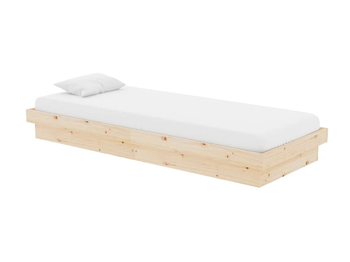 Lit-75x190 cm bois massif petit simple EGGB35452