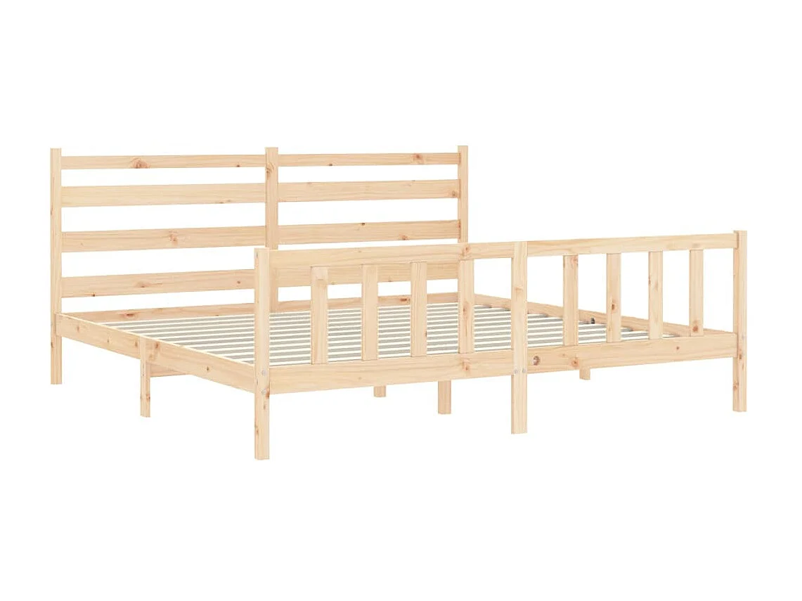 Cama com cabeceira 200x200 cm madeira maciça PT609903