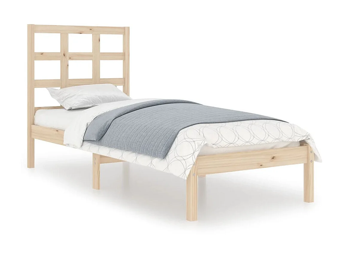 Lit-90x190 cm bois massif simple EGGB66496