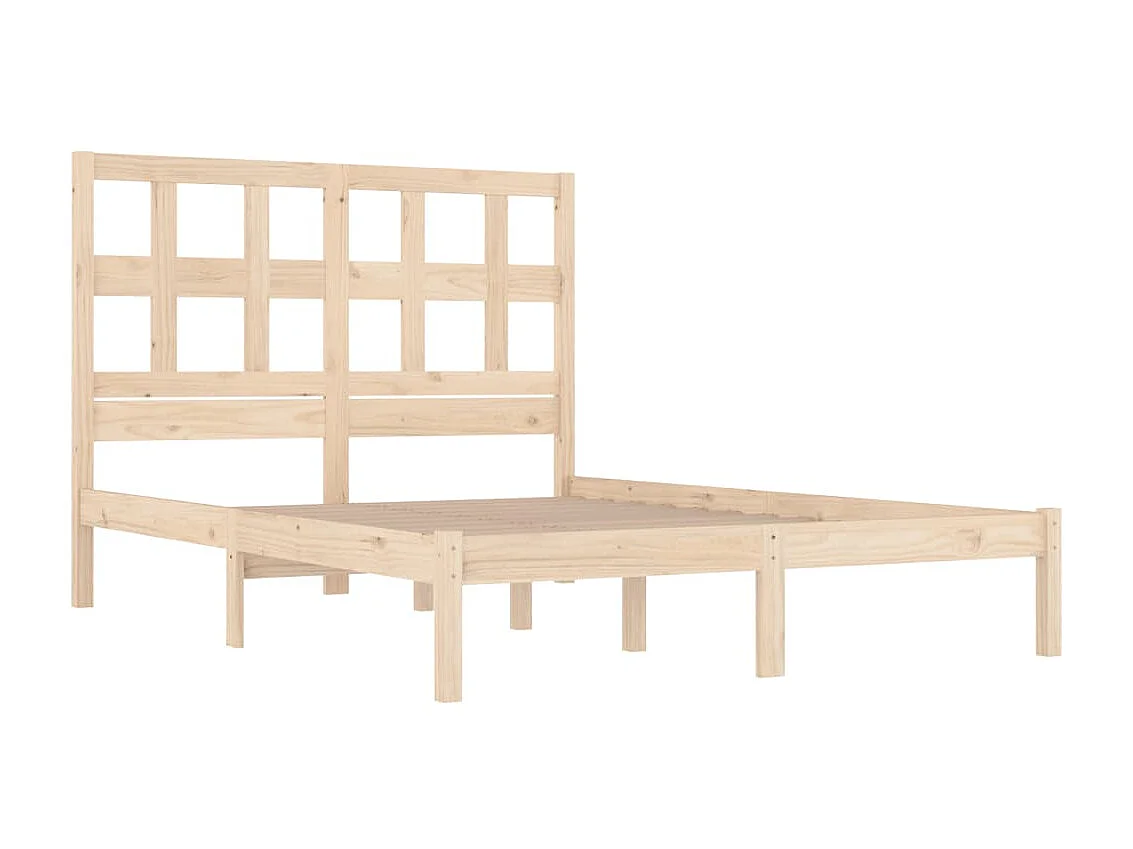 Lit-200x200 cm Bois de pin massif EGGB58586