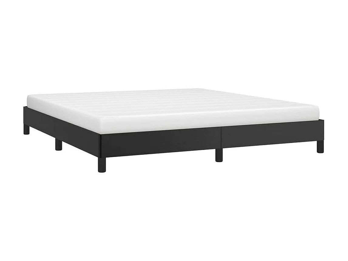 Cama 180x200 cm couro artificial preto PT382678