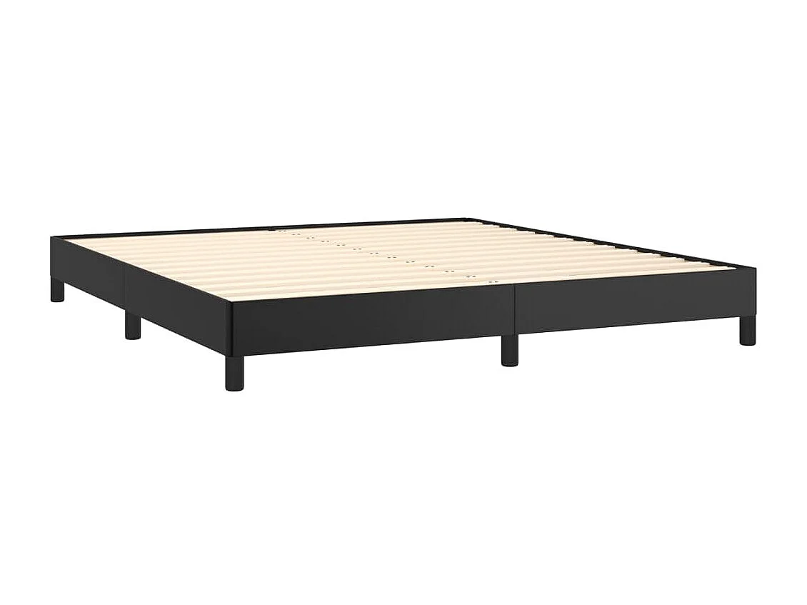 Cama 180x200 cm couro artificial preto PT382678