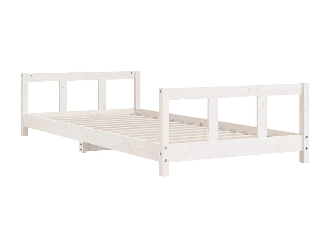Kinderbedframe 90x200 cm massief grenenhout wit NL18100