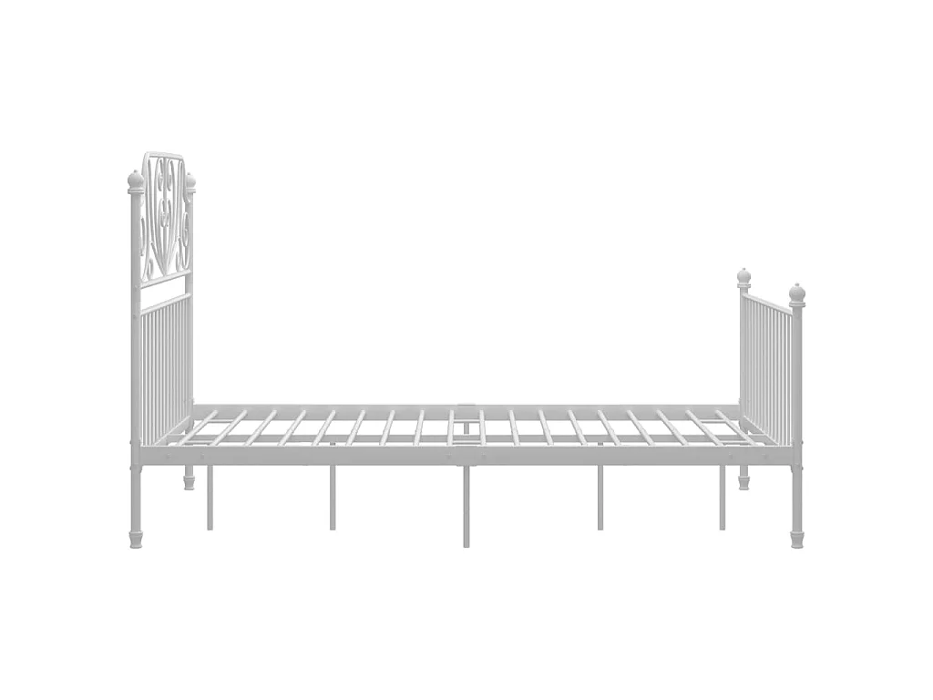 Lit-120x200 cm Blanc Métal EGGB10224