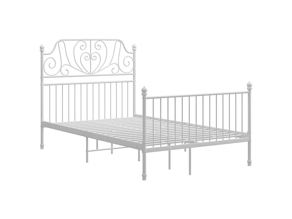 Cama 120x200 cm metal branco PT101403
