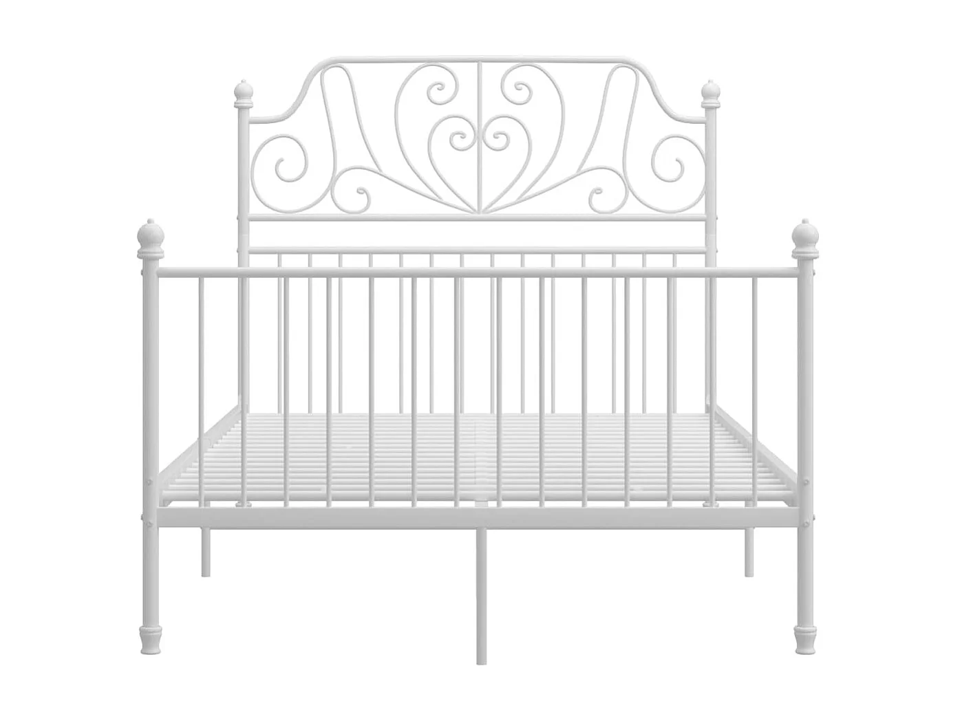 Cama 120x200 cm metal branco PT101403