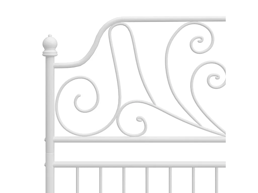 Cama 120x200 cm metal branco PT101403