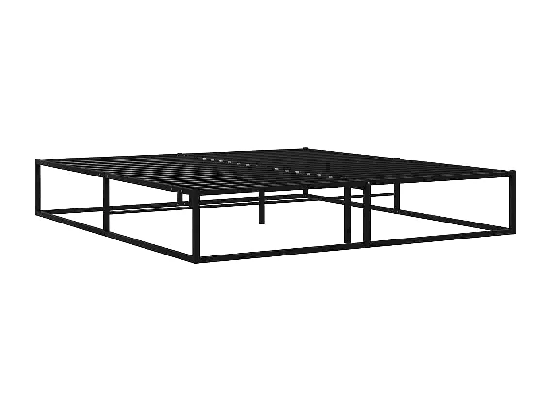 Cama 160x200 cm de metal negra ES66585