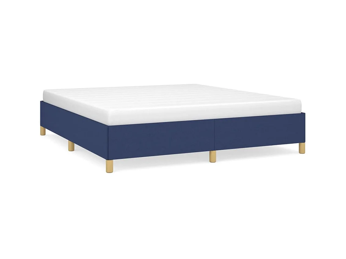 Lit-160x200 cm Bleu Tissu EGGB16534