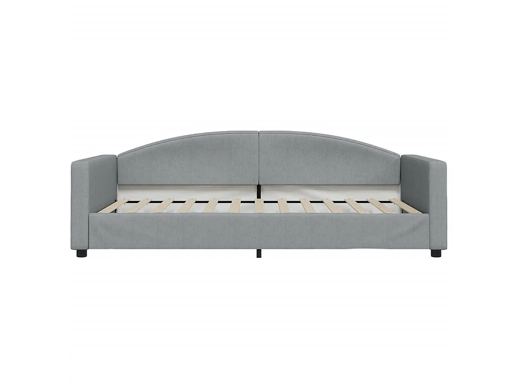 Cama 90x200 cm tela gris claro ES45864