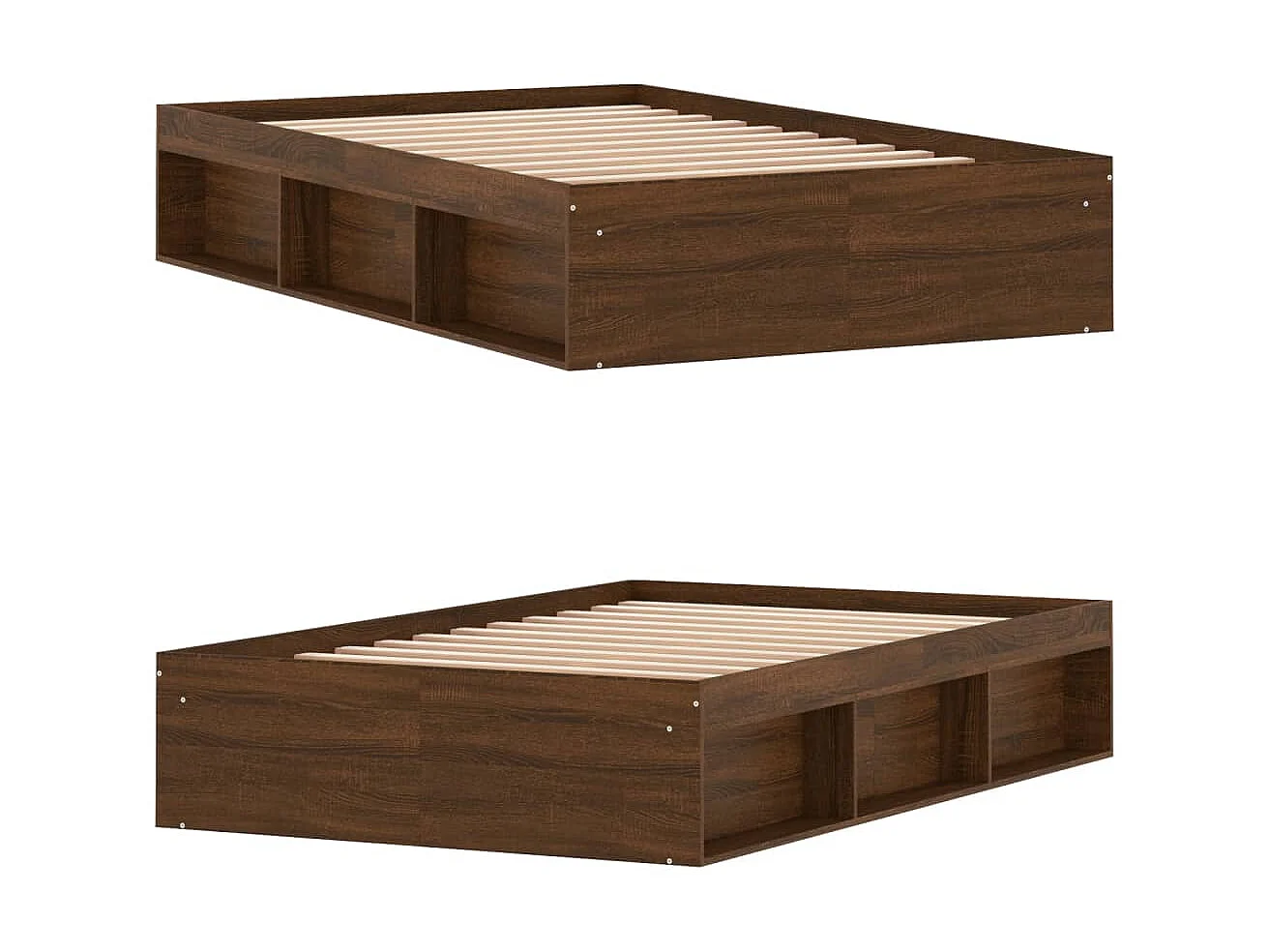 Bedframe bruin eikenkleur 120x190 cm NL72261