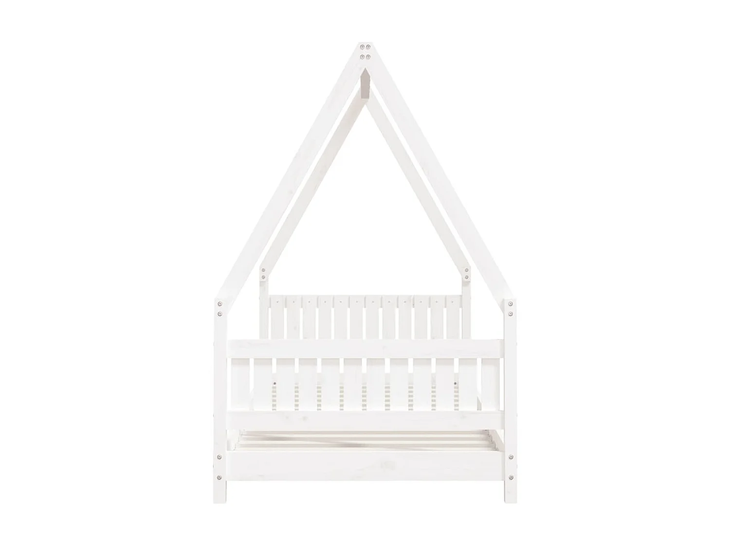 Lit-90x190 cm pour enfants blanc bois de pin massif EGGB18147