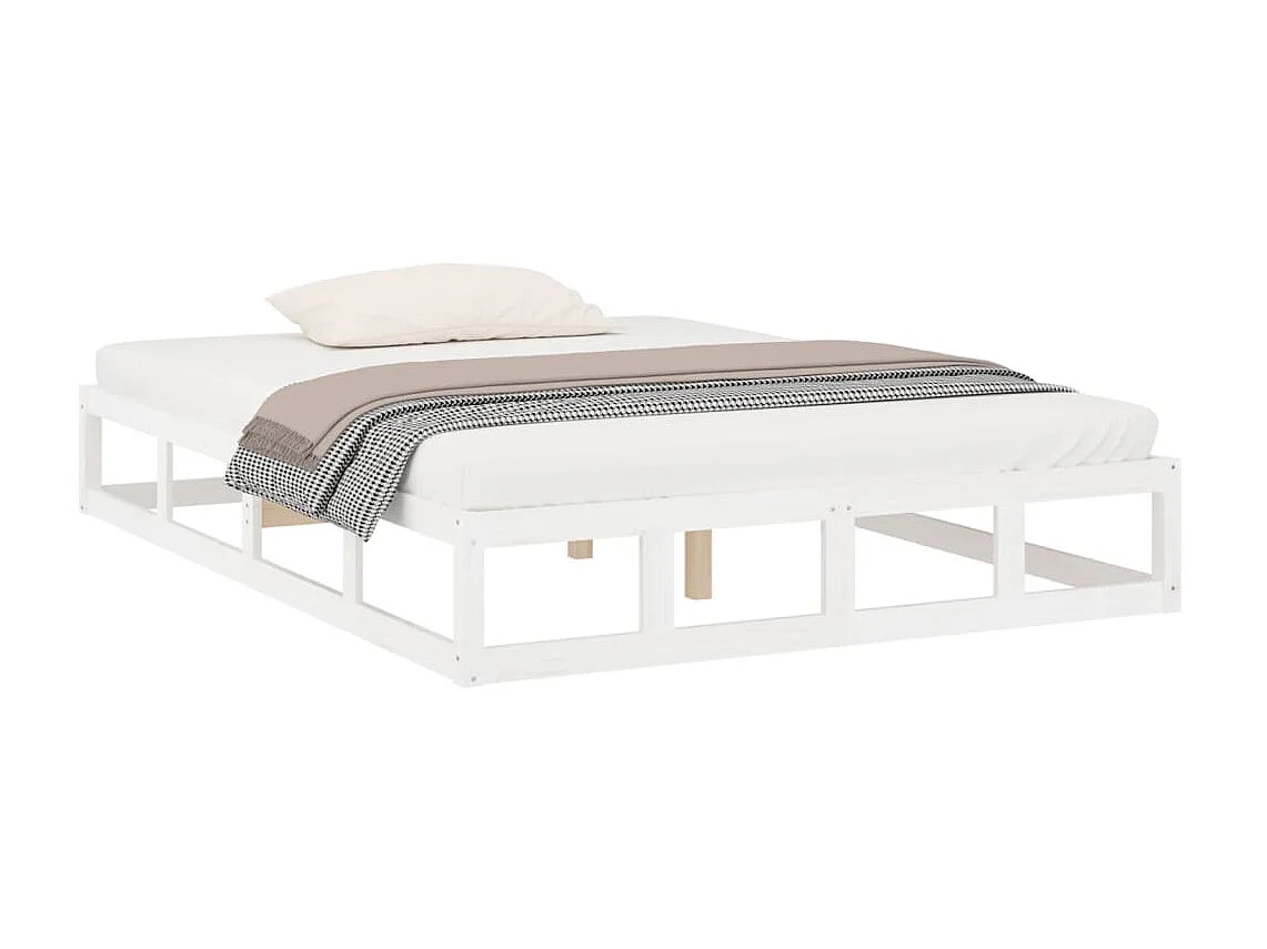 Lit-140x200 cm Blanc Bois massif EGGB17725