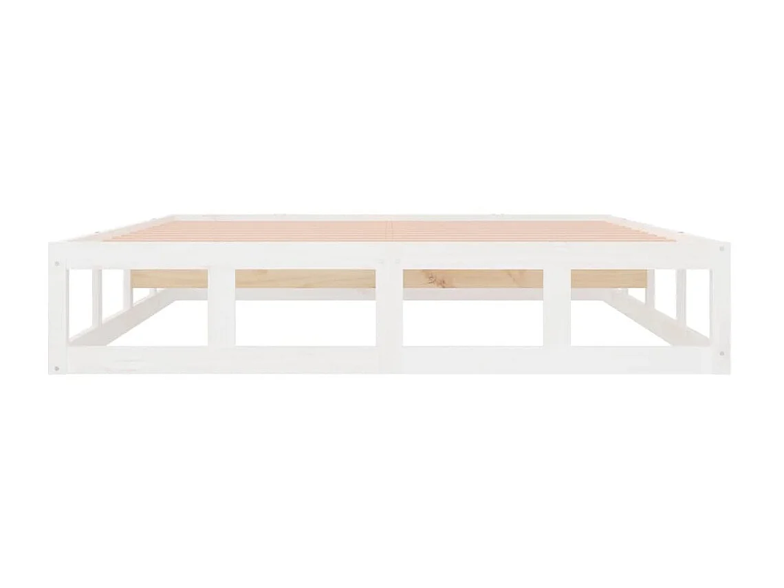 Lit-140x200 cm Blanc Bois massif EGGB17725