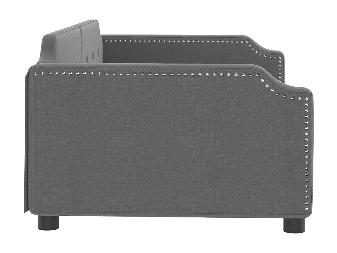 Tagesbett,Sofabett Dunkelgrau 100x200 cm Stoff -gkd26341