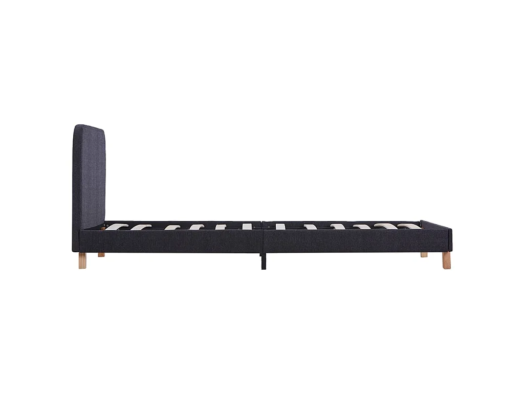 Cama em tecido 90x200 cm cinzento-escuro PT863797