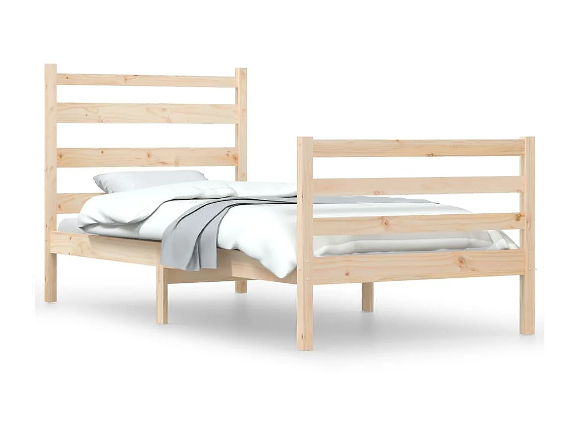 Lit-90x200 cm Bois de pin massif EGGB21877