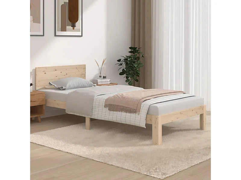 Lit-90x200 cm Bois de pin massif EGGB97479