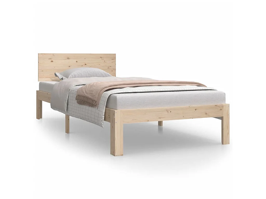 Lit-90x200 cm Bois de pin massif EGGB97479