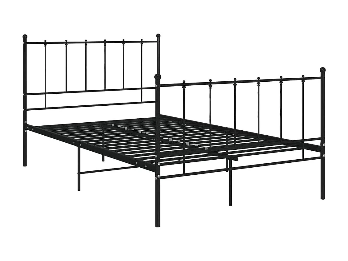 Lit-120x200 cm Noir Métal EGGB50942