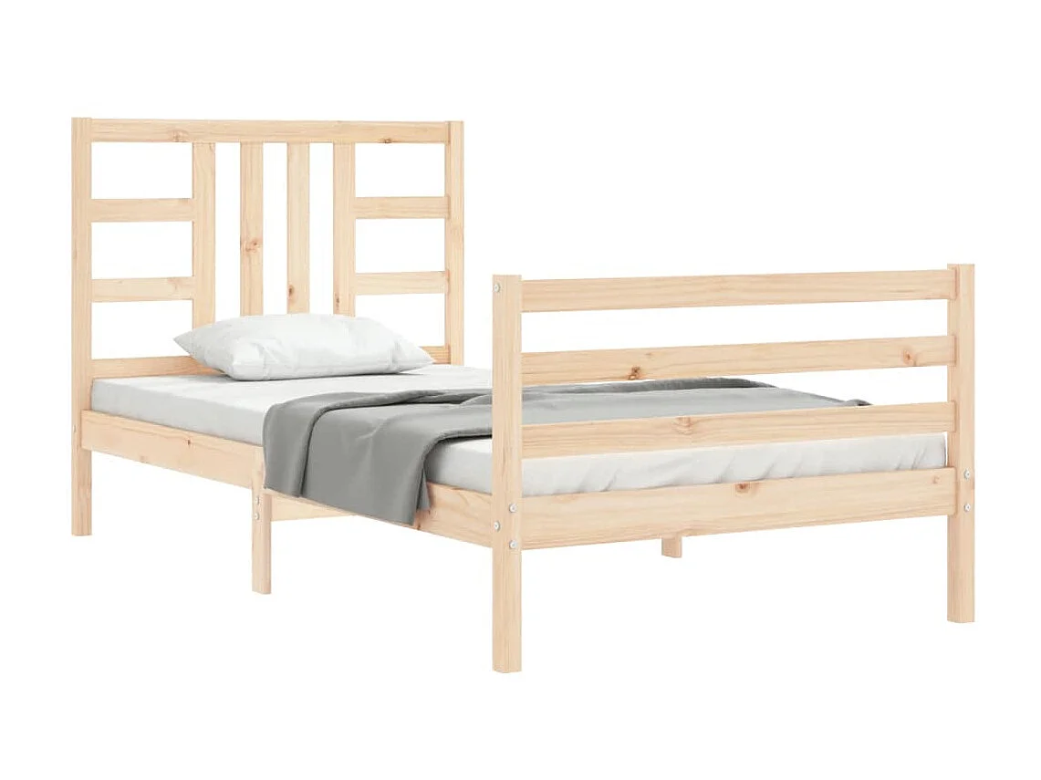 Cama com cabeceira 90x200 cm madeira maciça PT444257