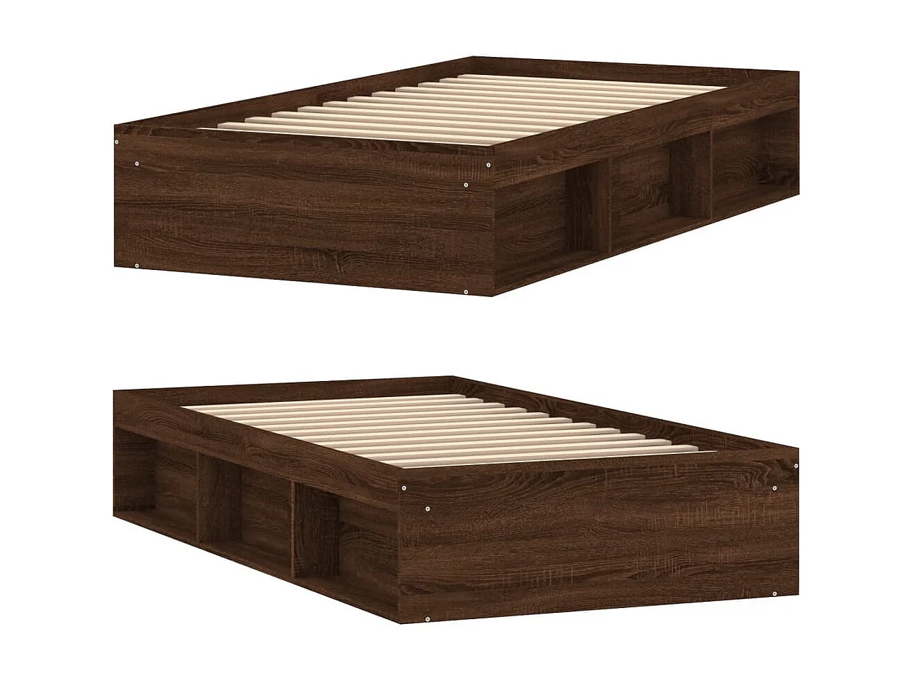 Lit-100x200 cm chêne marron EGGB77466