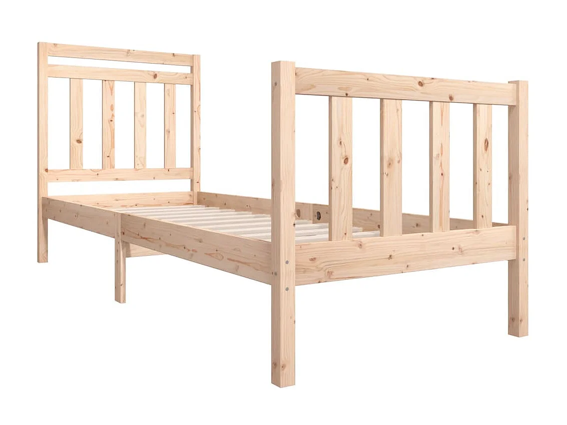 Bedframe massief hout 75x190 cm NL46239