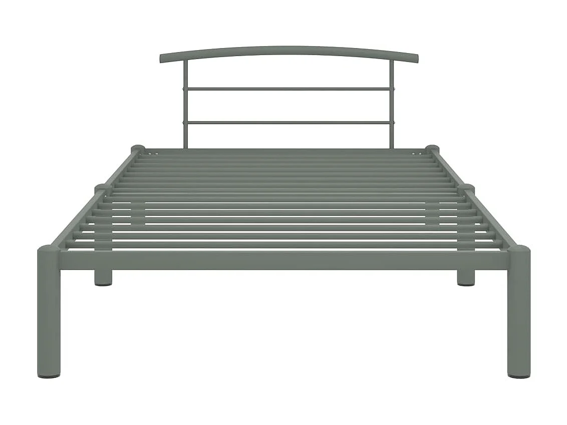Lit-90x200 cm Gris Métal EGGB45708