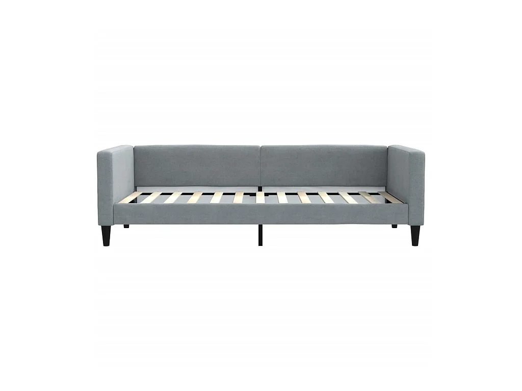 Cama 100x200 cm tela gris claro ES76904