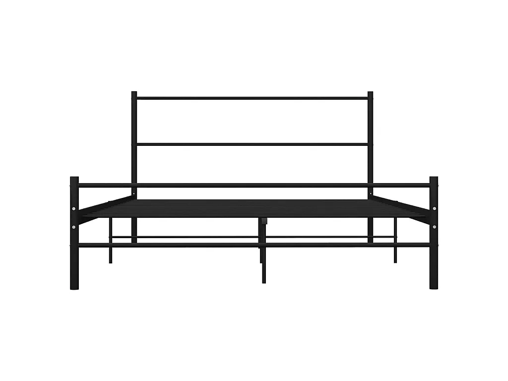 Lit-160x200 cm Noir Métal EGGB46912