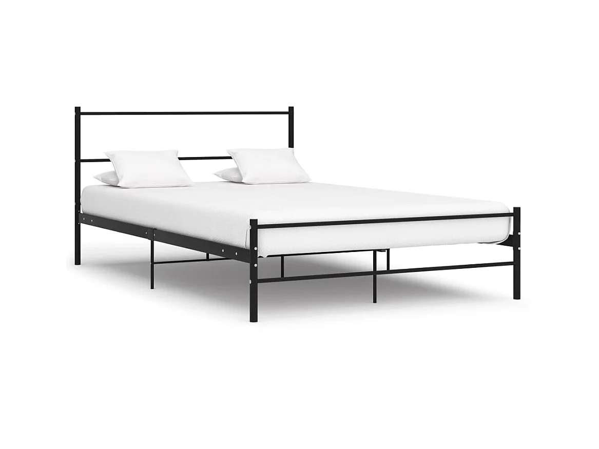 Cama 160x200 cm de metal negro ES50924