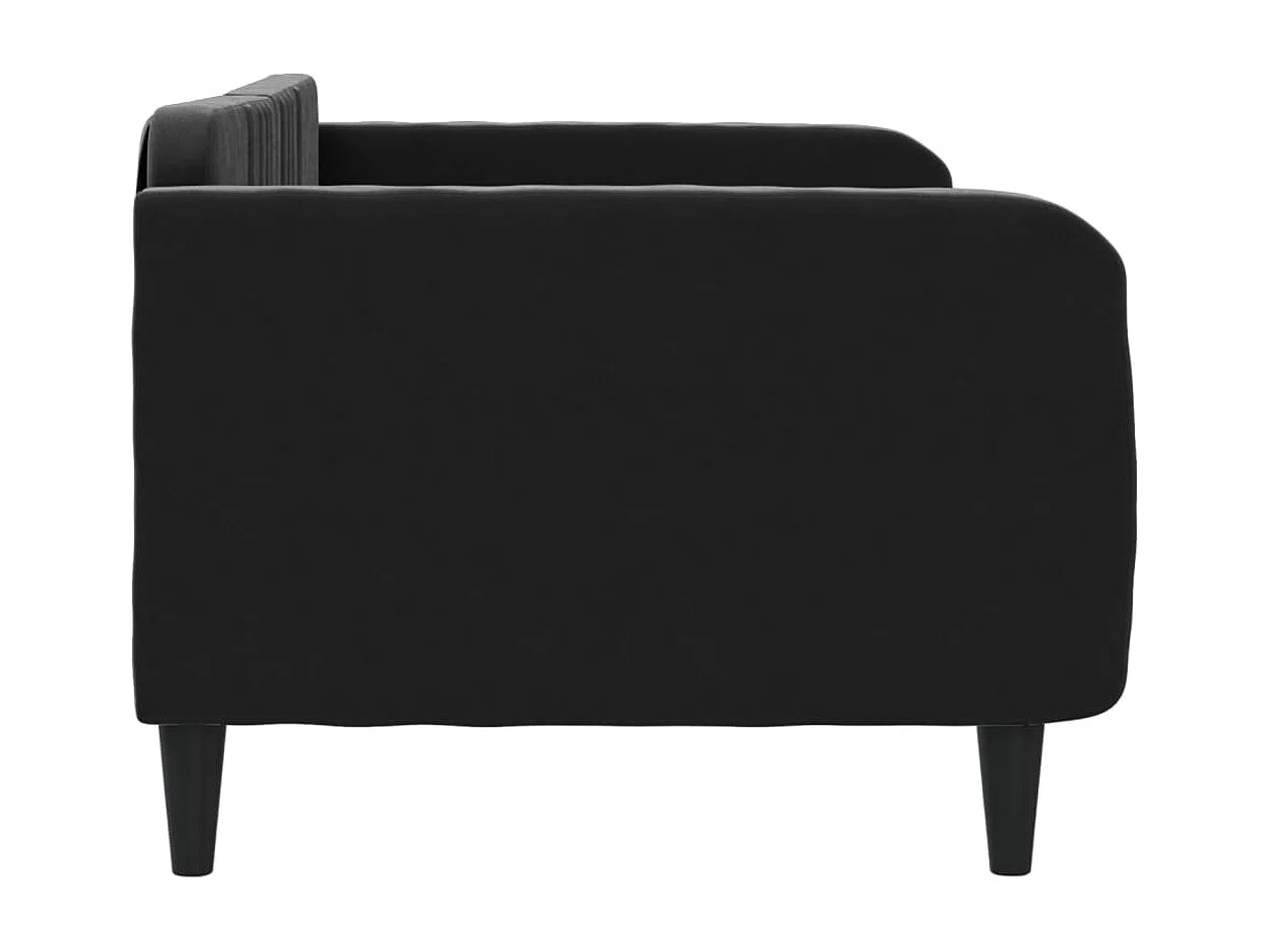 Lit-90x200 cm de repos noir velours EGGB48963
