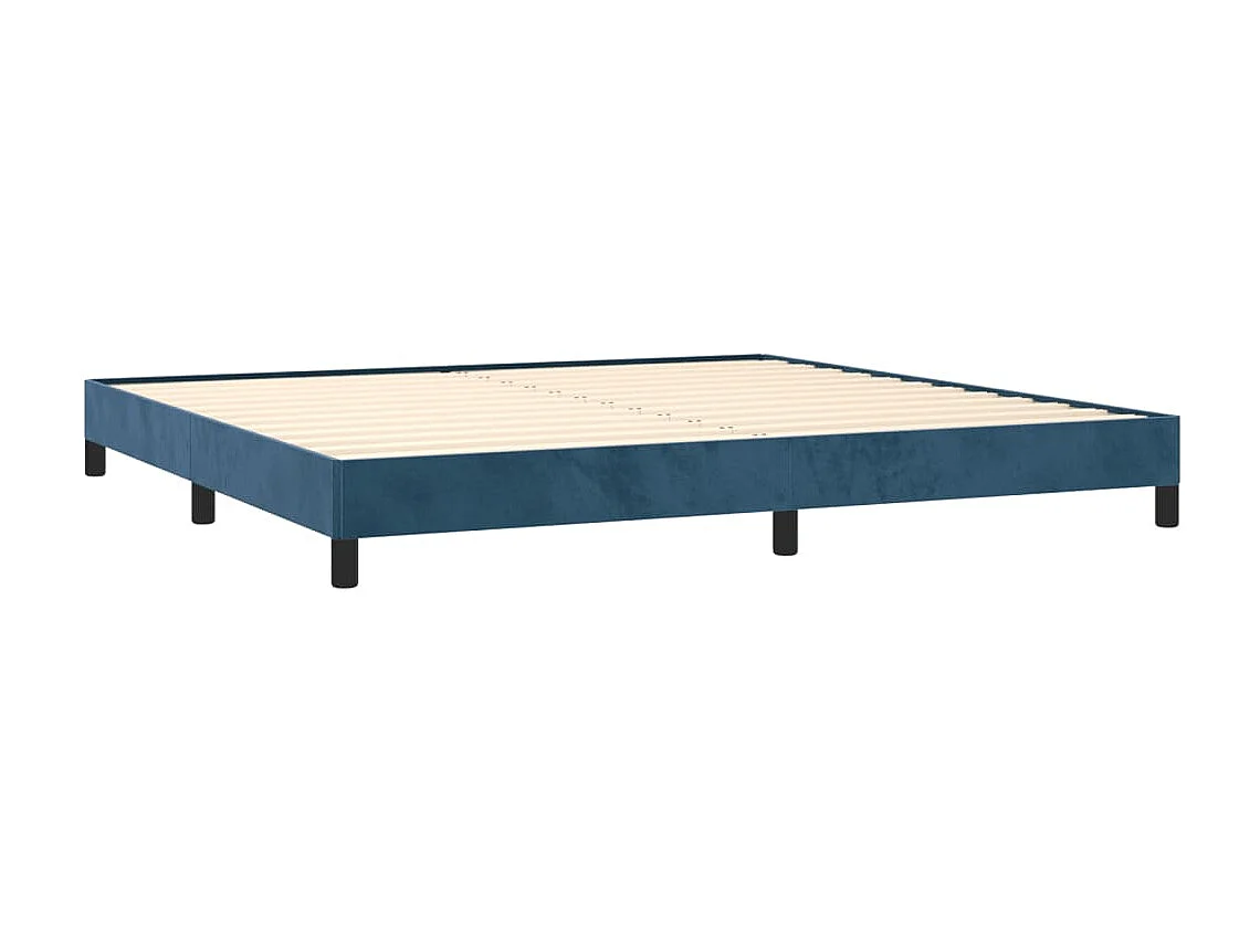 Lit-200x200 cm Bleu foncé Velours EGGB56043