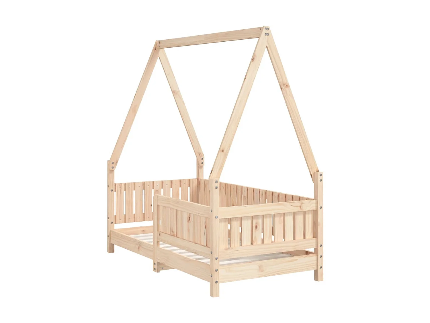 Lit-70x140 cm pour enfant bois de pin massif EGGB94039