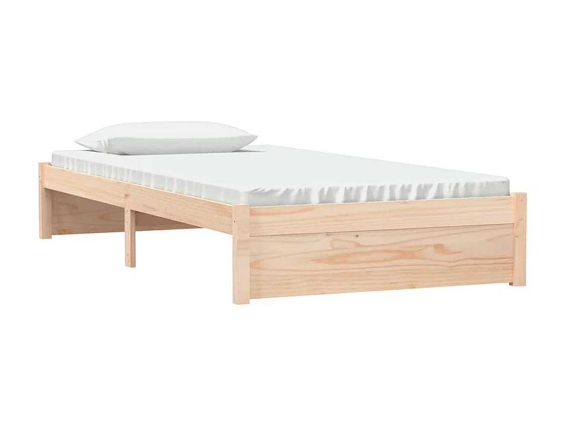 Lit-100x200 cm Blanc Bois massif EGGB53515